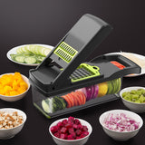 Fatiador de Legumes Cortador Inox Frutas E Verduras 13 Peças- Novo SliceMaster