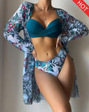 Biquíni e Kimono Com Estampa Tropical - SERENA™